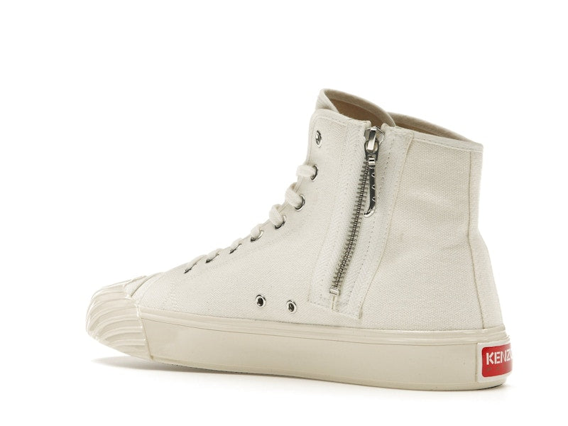 Kenzo School High Top Trainers Tiger Sole Off White