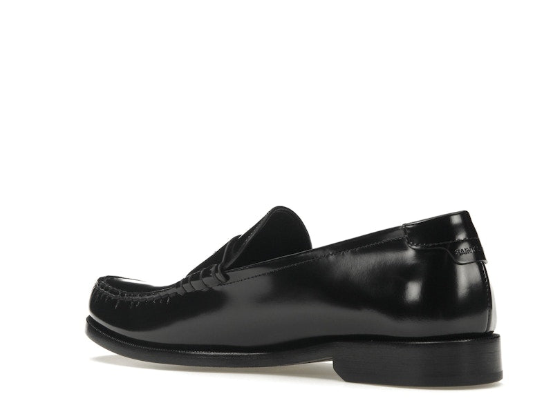 Saint Laurent Le Loafer Penny Slippers Black Leather