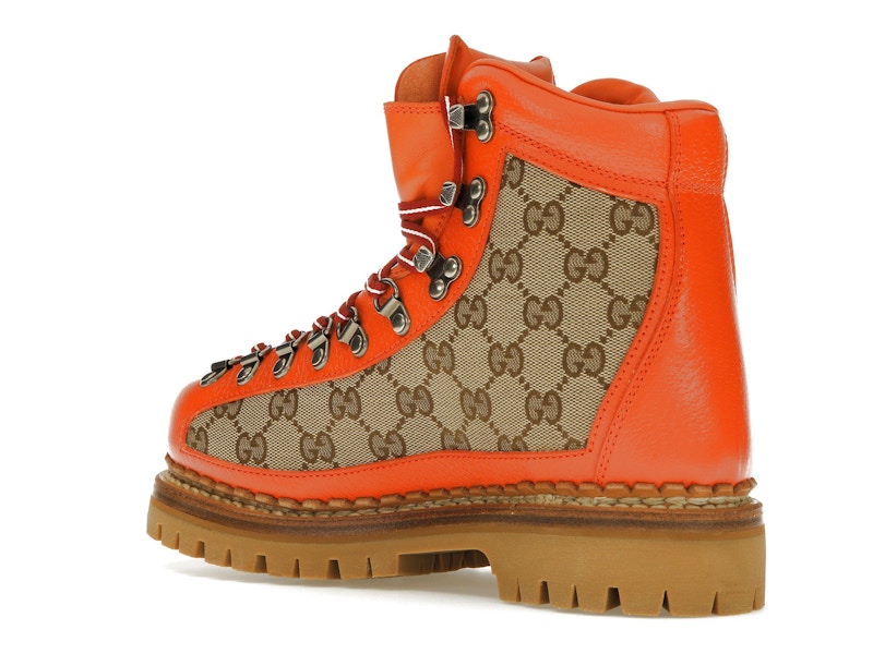Gucci x The North Face Canvas Leather Boot Beige Orange (Women's)