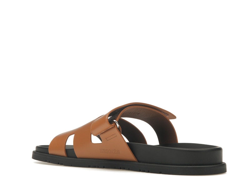 Hermes Chypre Sandal Naturel Black Smooth Calfskin Leather (M)