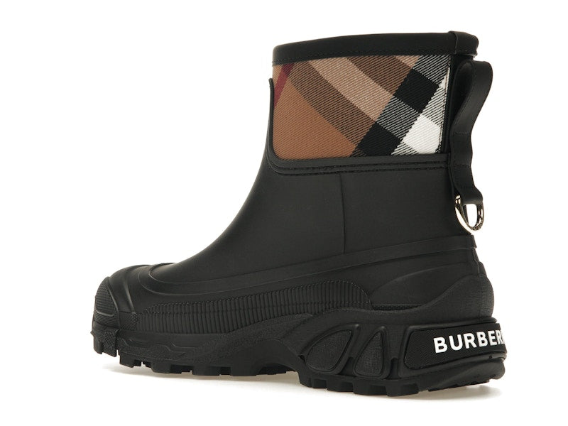 Burberry House Check Rain Boots Black Archive Beige (Women's)