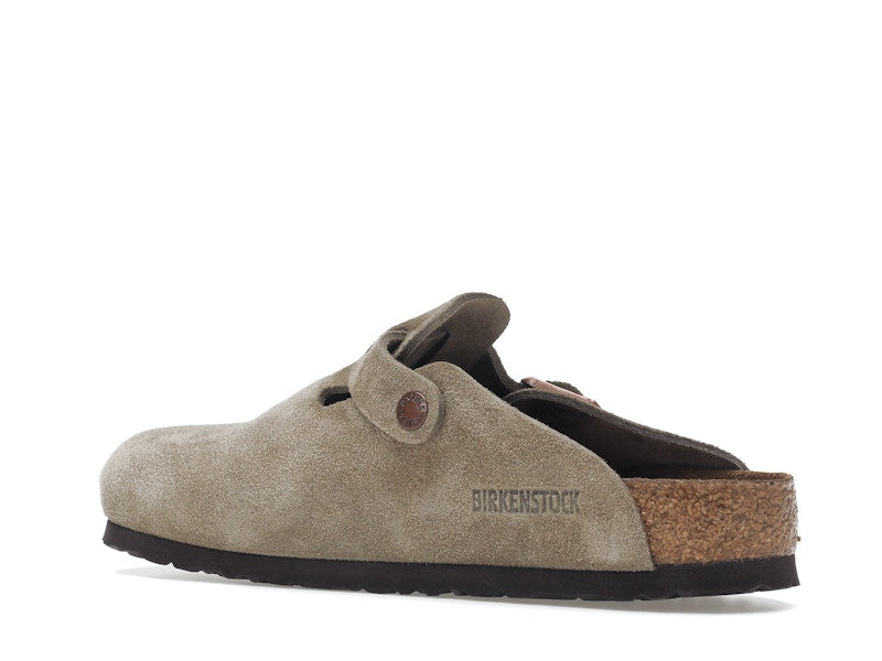 Birkenstock Boston Soft Footbed Suede Taupe