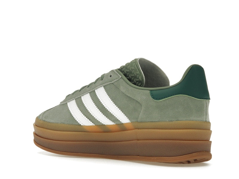 adidas Gazelle Bold Silver Green Gum (Womens)