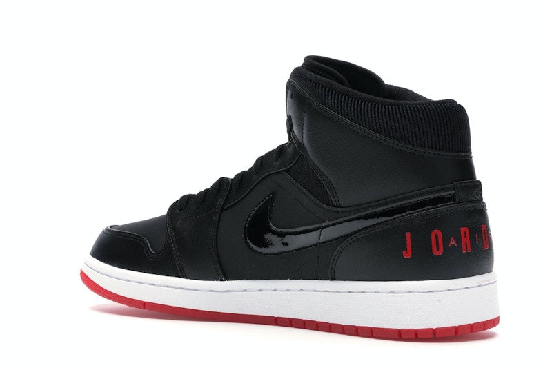 Jordan 1 Mid Black University Red