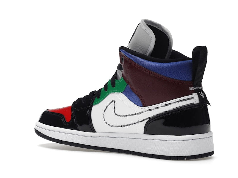 Jordan 1 Mid SE Black White Multi-Color (Women's)