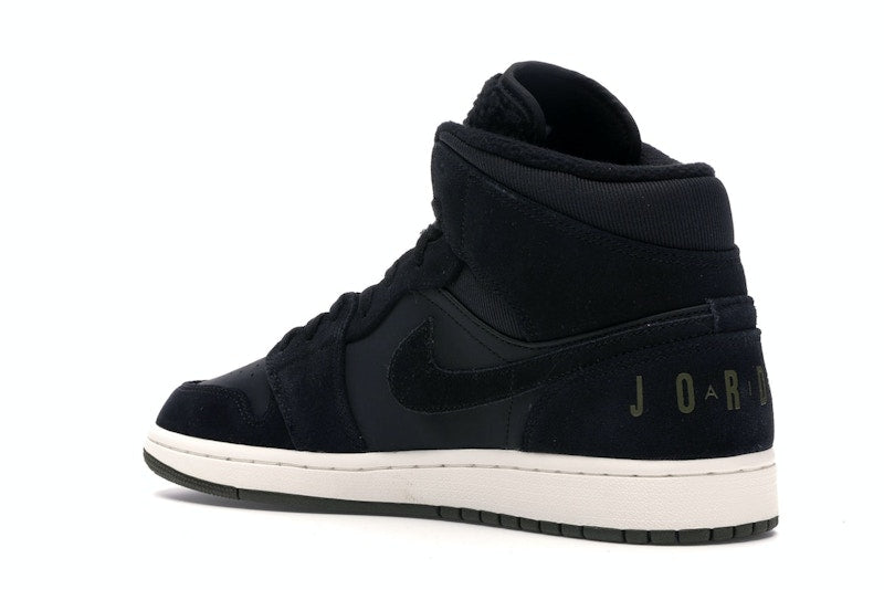 Jordan 1 Mid Black Olive Canvas