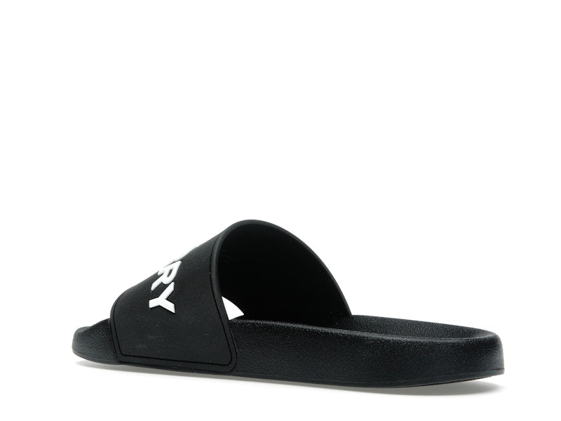 Burberry Logo Slides Black Optic White