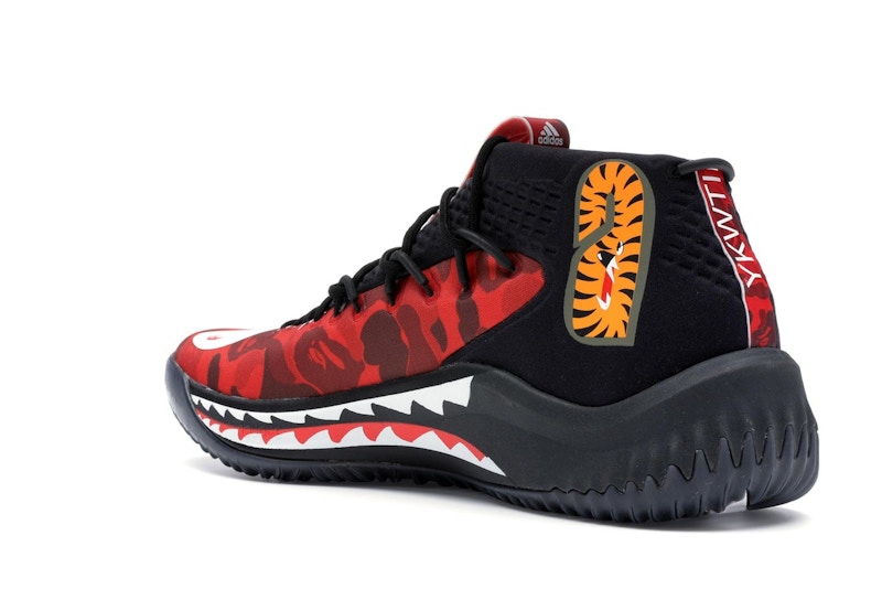 adidas Dame 4 A Bathing Ape Red