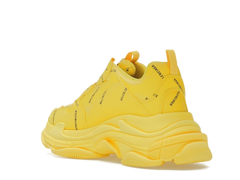Balenciaga Triple S Allover Logo Yellow
