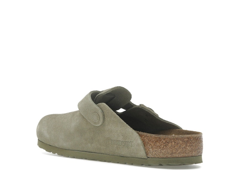 Birkenstock Boston Suede Faded Khaki
