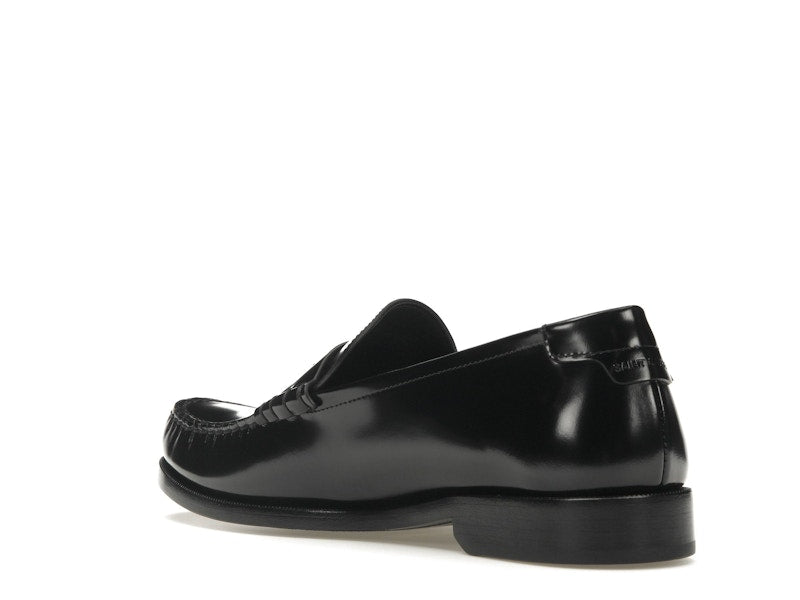 Saint Laurent Le Loafer Penny Slippers Black Leather