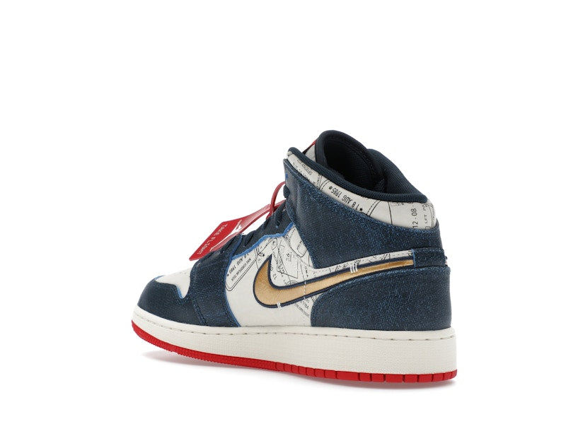 Jordan 1 Mid SE Take Flight Gold Swoosh (GS)