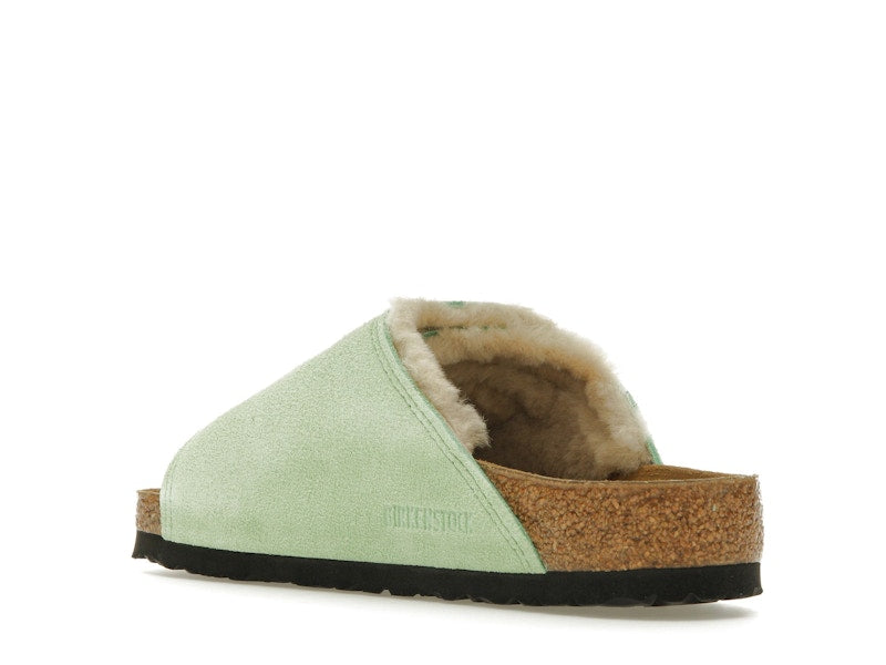 Birkenstock Solana Shearling Slide Stussy Washed Green