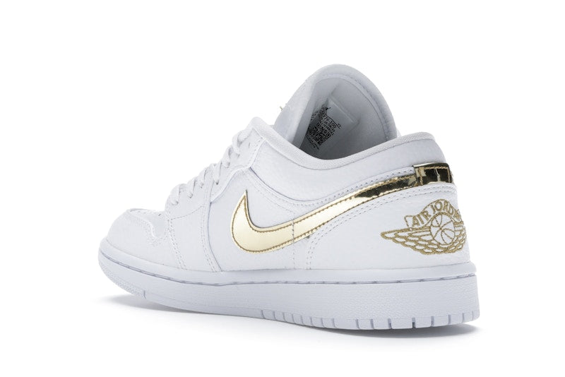 Jordan 1 Low White Metallic Gold (Women's)