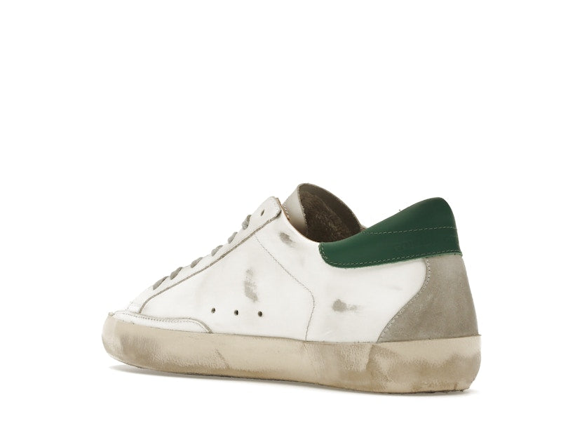 Golden Goose Super-Star White Green Grey Suede Patch