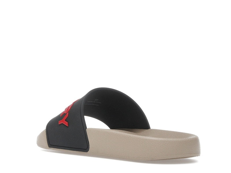 Burberry Embossed Logo Slide Black Red Tan (Women's)