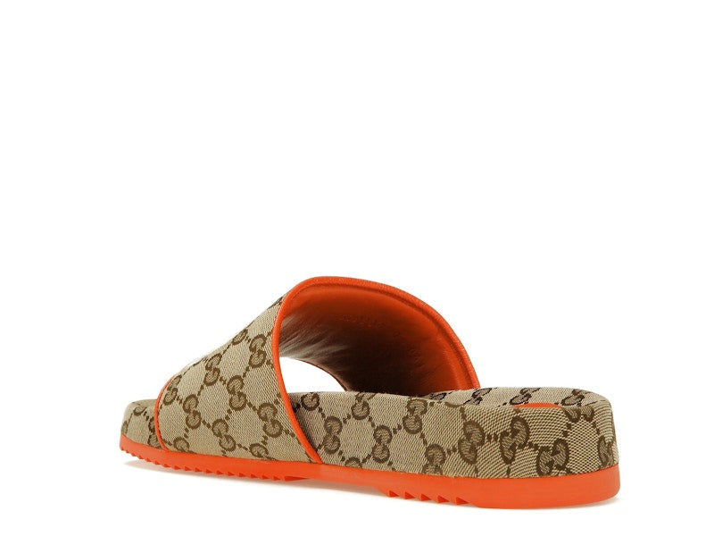 Gucci x The North Face GG Slide Orange Beige Ebony Original GG Canvas