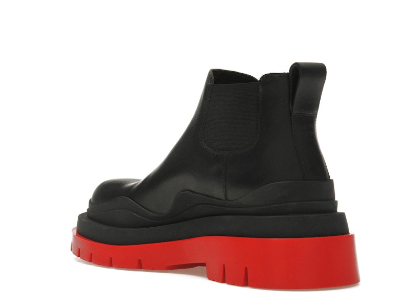 Bottega Veneta Tire Ankle Chelsea Boot Black Red (Women's)