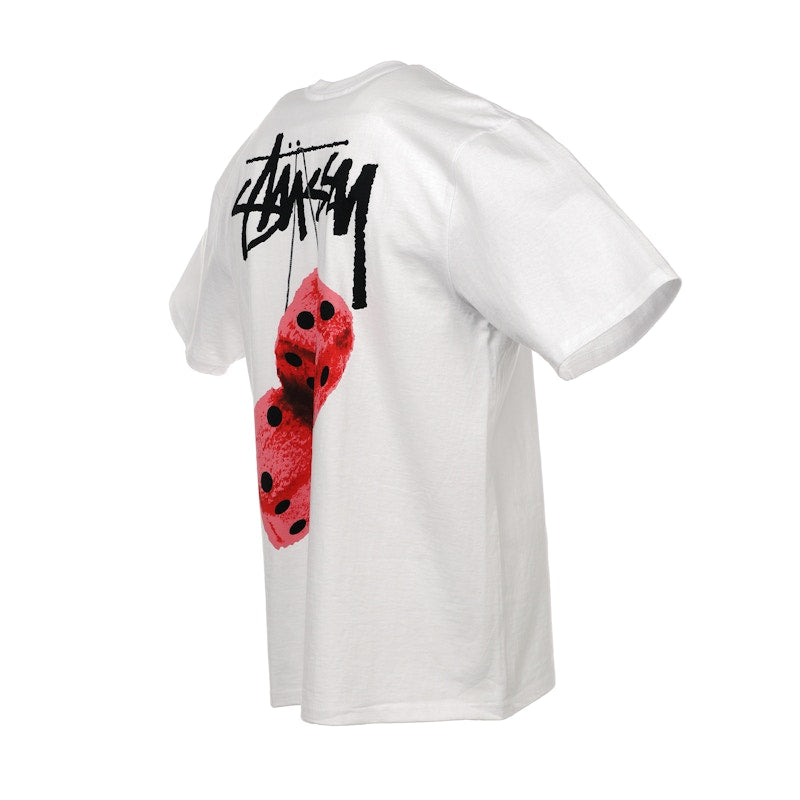 Stussy Fuzzy Dice Tee White