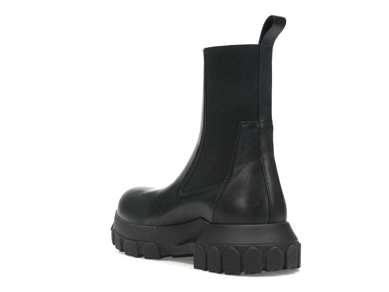 Rick Owens Lido Beatle Bozo Tractor Boots Black