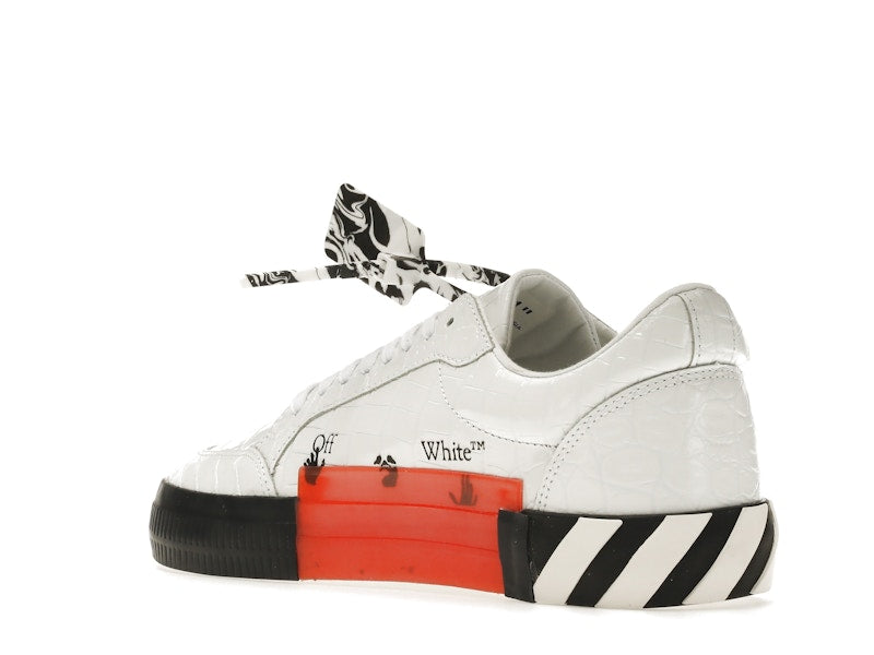 OFF-WHITE Vulc Low Croco Leather White Black