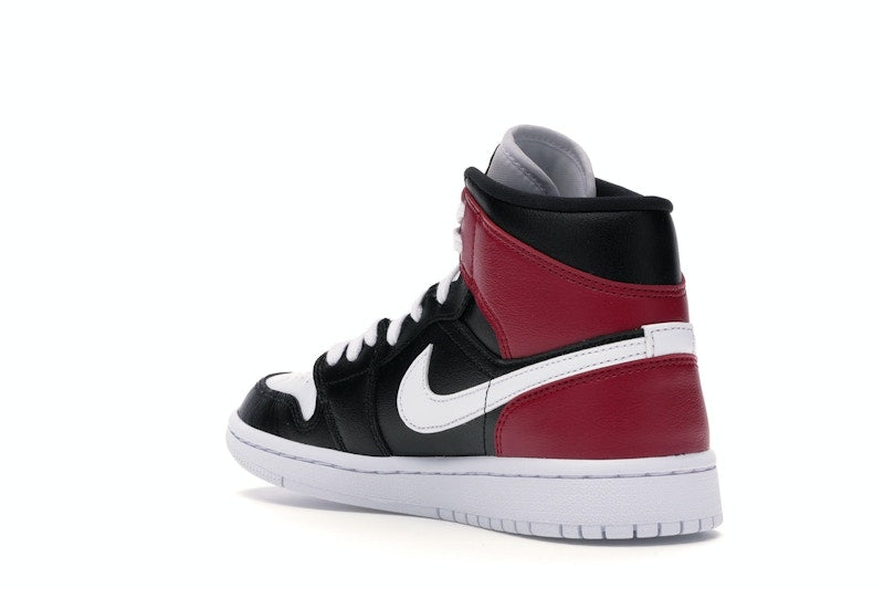 Jordan 1 Mid Black Noble Red (Women's)