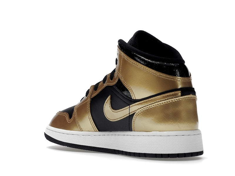 Jordan 1 Mid SE Metallic Gold Black (GS)
