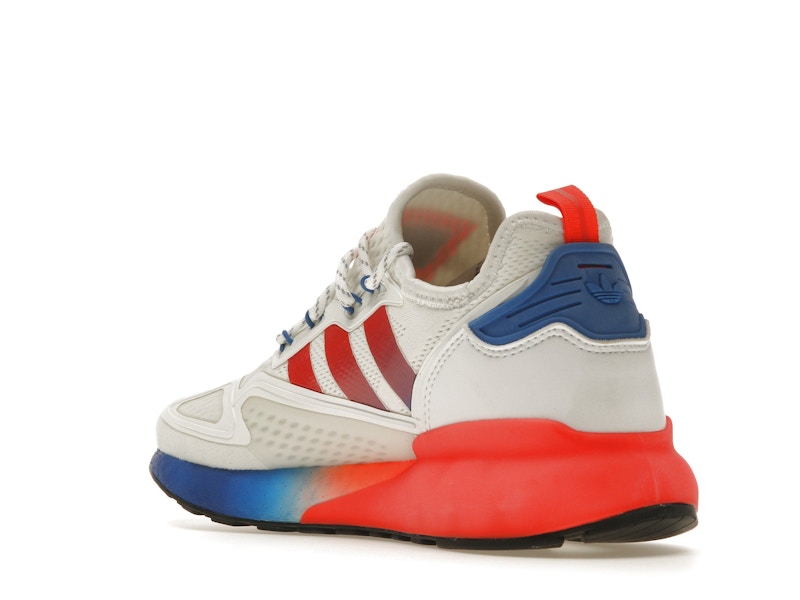 adidas ZX 2K Boost White Solar Red Blue