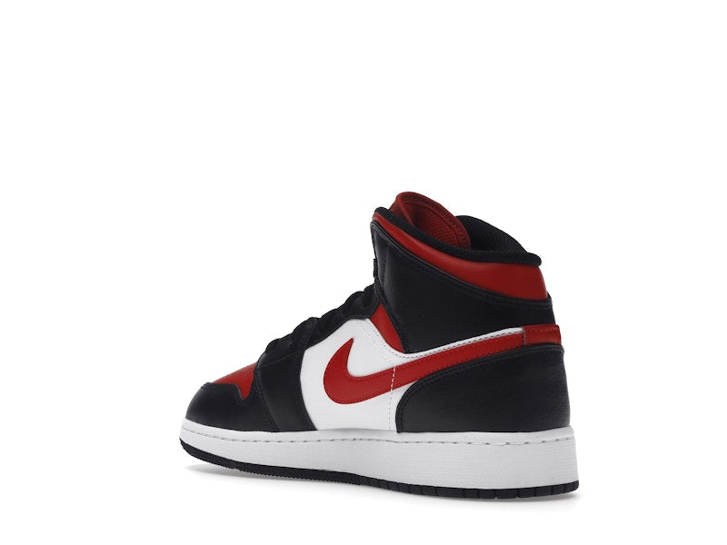 Air Jordan 1 Mid Black Fire Red (GS)