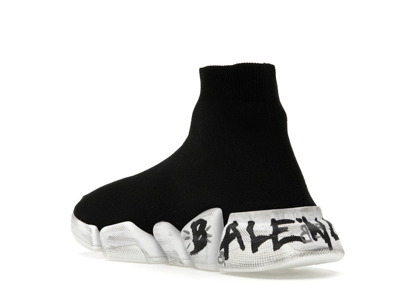 Balenciaga Speed 2.0 Graffiti Recycled Knit Black (Women's)