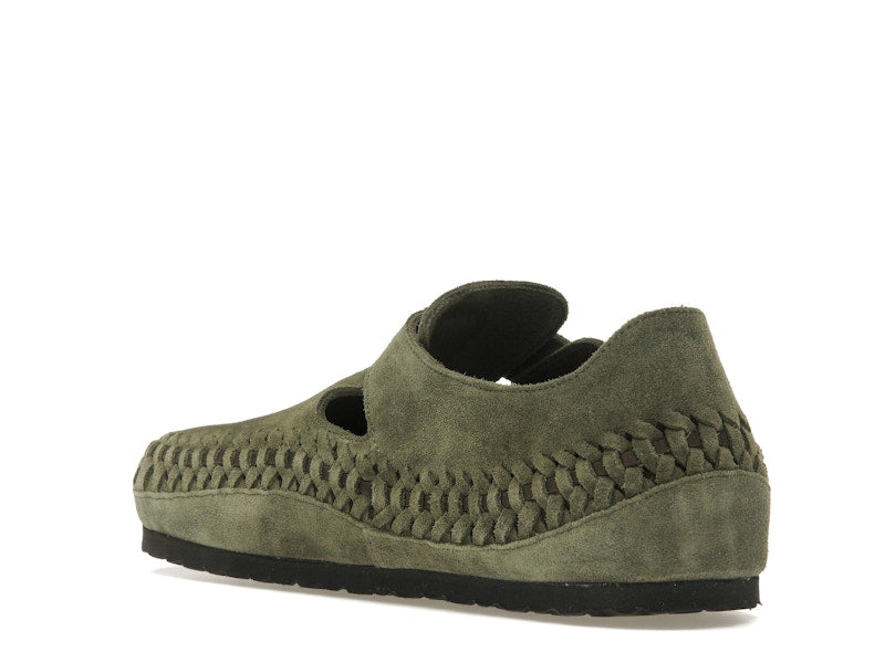Birkenstock London Braided Shearling Kith Olive Night
