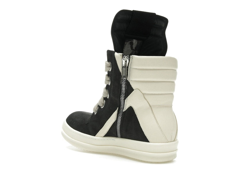 Rick Owens Geobasket Jumbo Lace High Black Milk