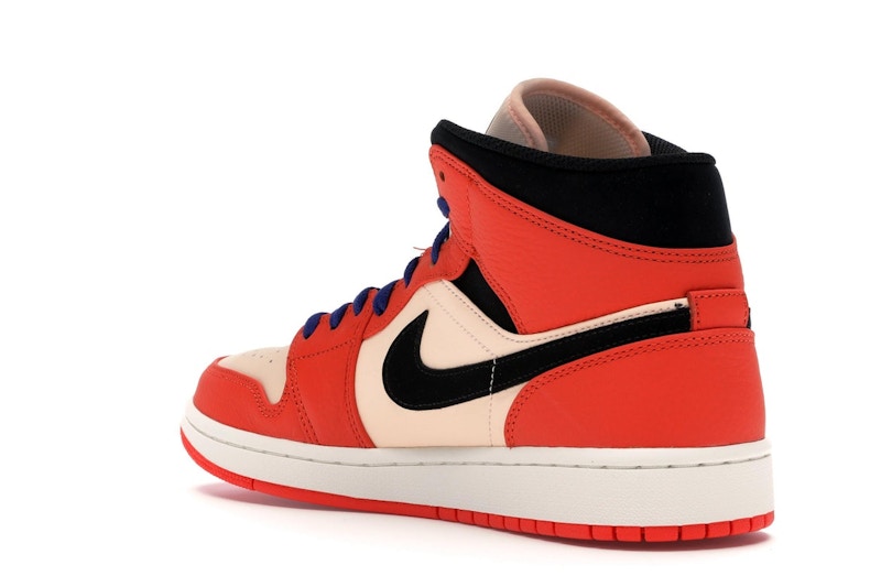Jordan 1 Mid Team Orange Black