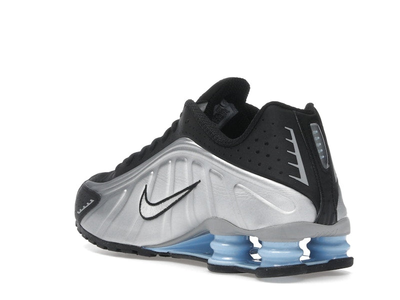 Nike Shox R4 Metallic Silver Black Psychic Blue