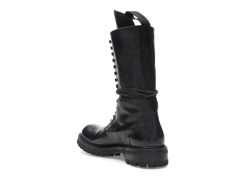 Rick Owens Army Laced Boot Black