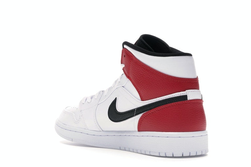 Jordan 1 Mid White Black Gym Red