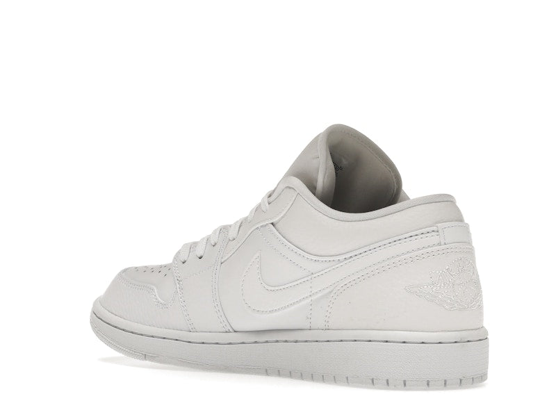 Jordan 1 Low Triple White Tumbled Leather