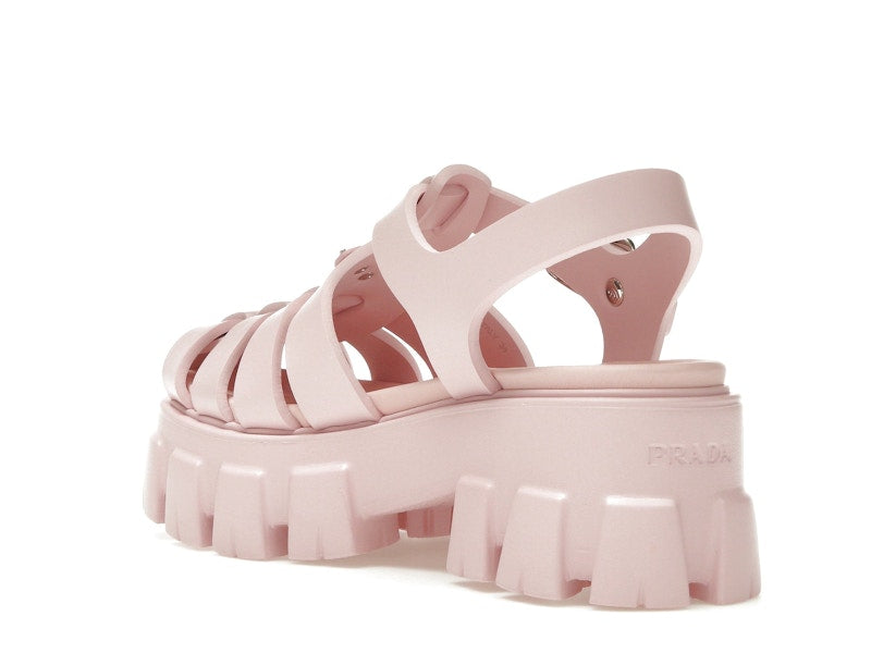 Prada Monolith Foam Rubber 55mm Sandals Alabaster Pink