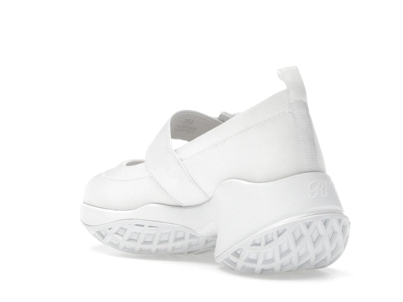 Roger Vivier Viv' Run Babies White Crystal Buckle (Women's)
