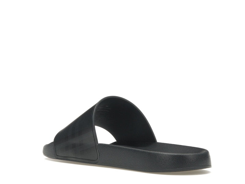 Burberry Embossed Logo Slides Dark Blue