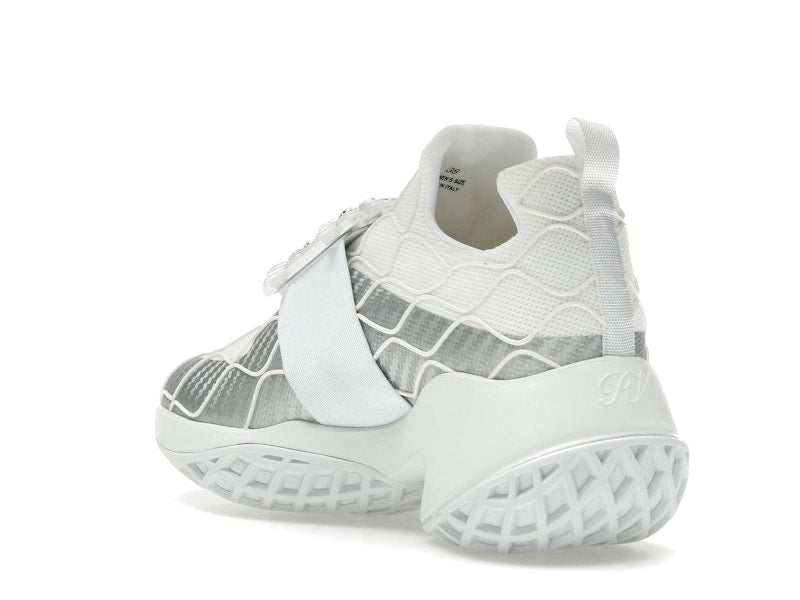 Roger Vivier Viv' Run Fabric Silver Crystal Buckle (Women's)