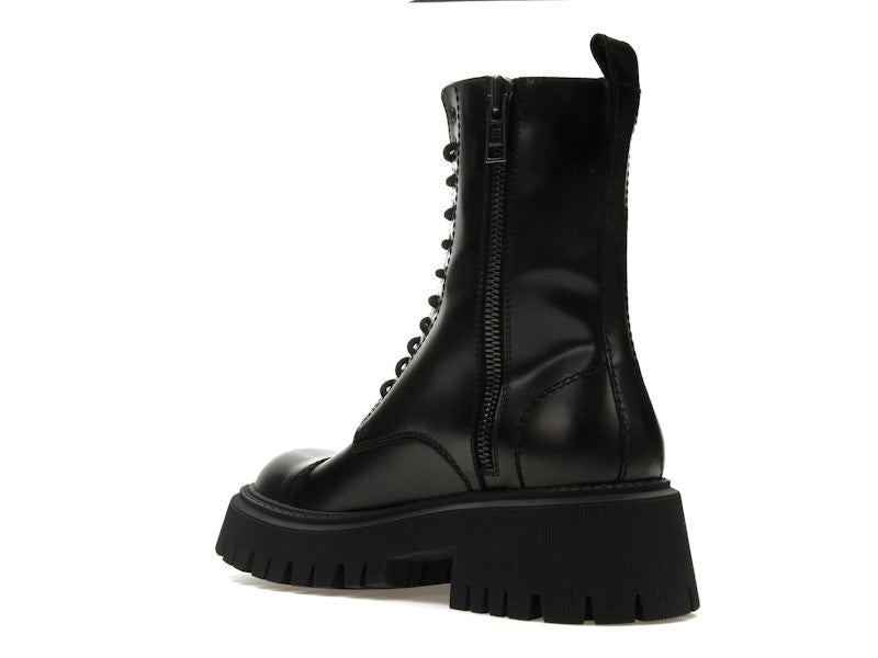 Balenciaga Tractor 20mm Zip Up Boot Black