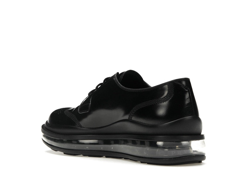 Prada Lace-Up Derby Black Brushed Leather