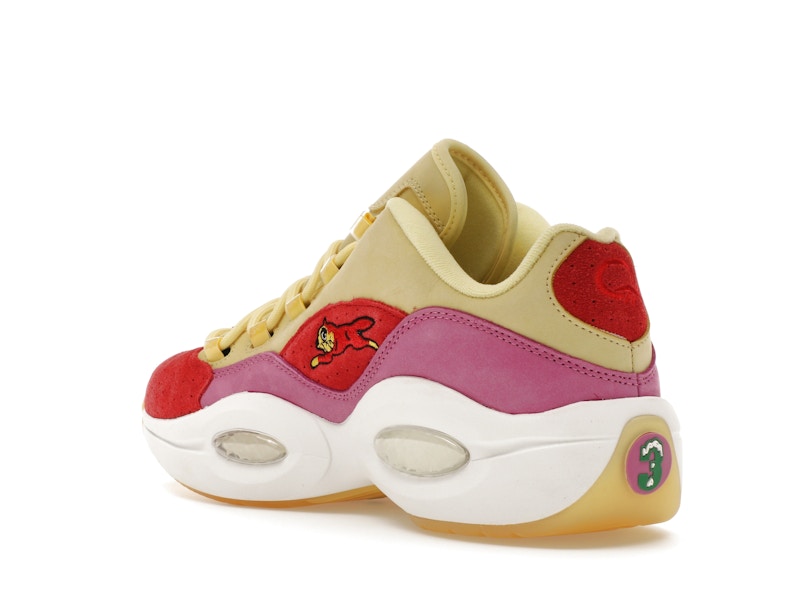 Reebok Question Low BBC Ice Cream Running Dog Yellow Red