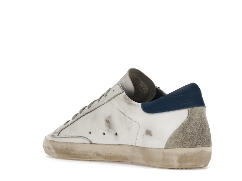 Golden Goose Super-Star White Royal Blue Grey Suede Patch