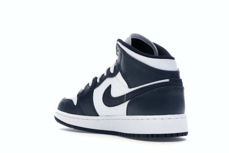 Jordan 1 Mid White Metallic Gold Obsidian (GS)