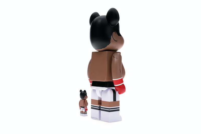 Bearbrick Muhammad Ali 100% & 400% Set Brown