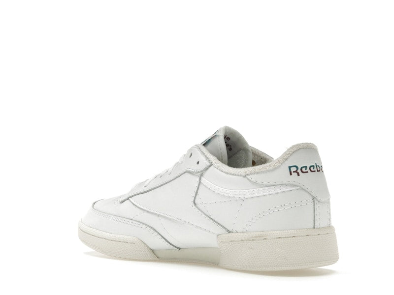 Reebok Club C 85 White Teal Burgundy Logo