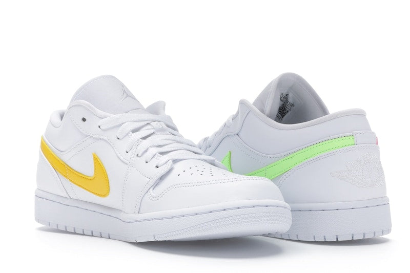 Jordan 1 Low White Multi-Color Swoosh