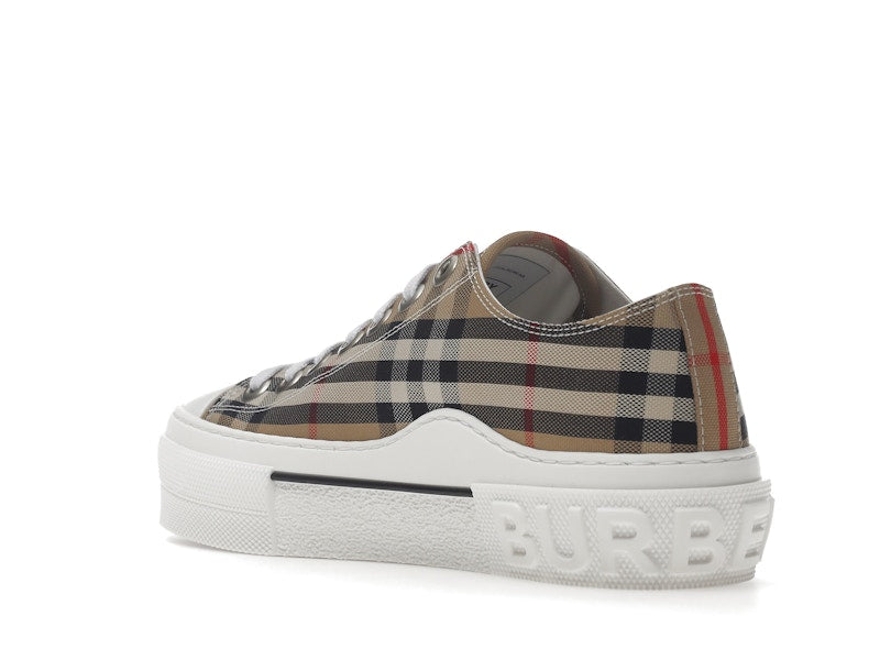 Burberry Vintage Check Cotton Sneakers Archive Beige White (Women's)